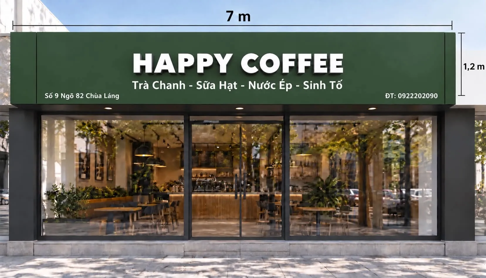 Bản duyệt gia công chữ nổi thể hiện kích thước và chiều sâu