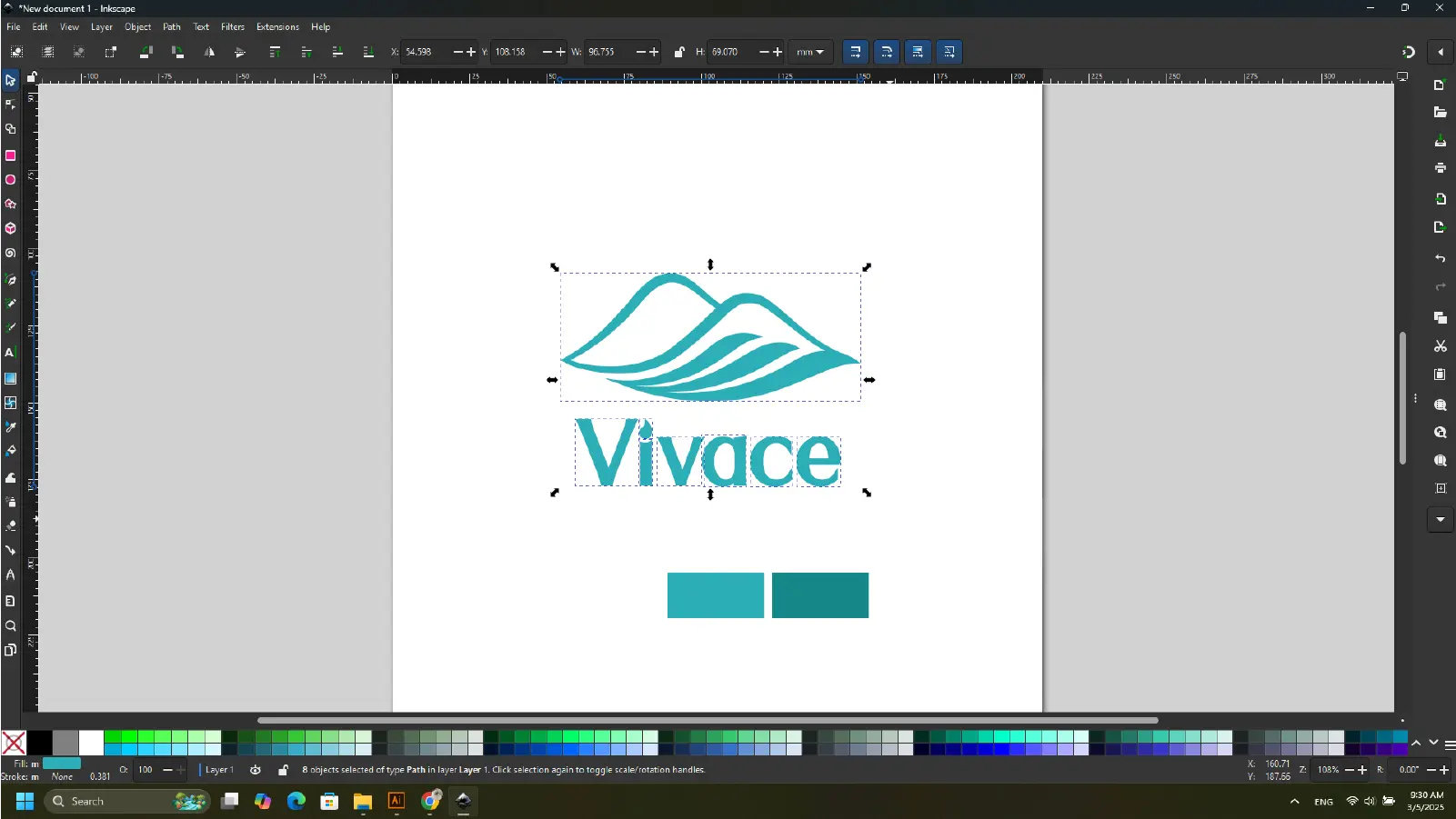 File vector logo chữ nổi với đường nét được kiểm tra trước khi gia công