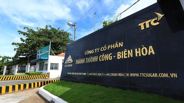 Logo chữ nổi lắp trên vách đá tại sảnh công ty