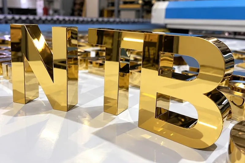 Chữ nổi inox banner