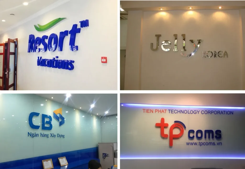 Logo Vách lễ tân và văn phòng
