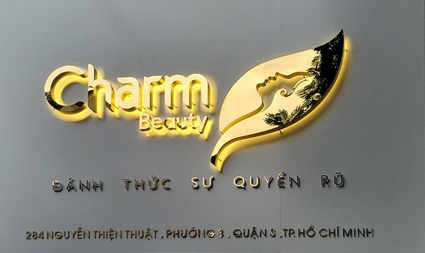 Logo inox vàng gương