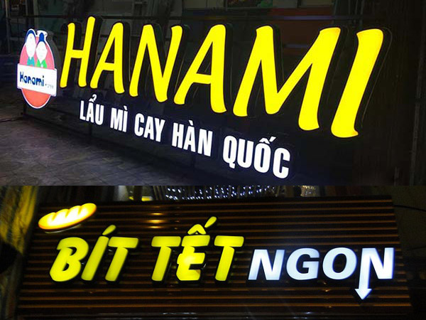 Chữ nổi MICA gắn LED