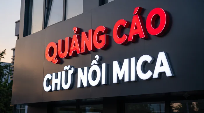 Chữ nổi mica Nhiều lựa chọn màu sắc, gia công theo nội dung và thiết kế thương hiệu.